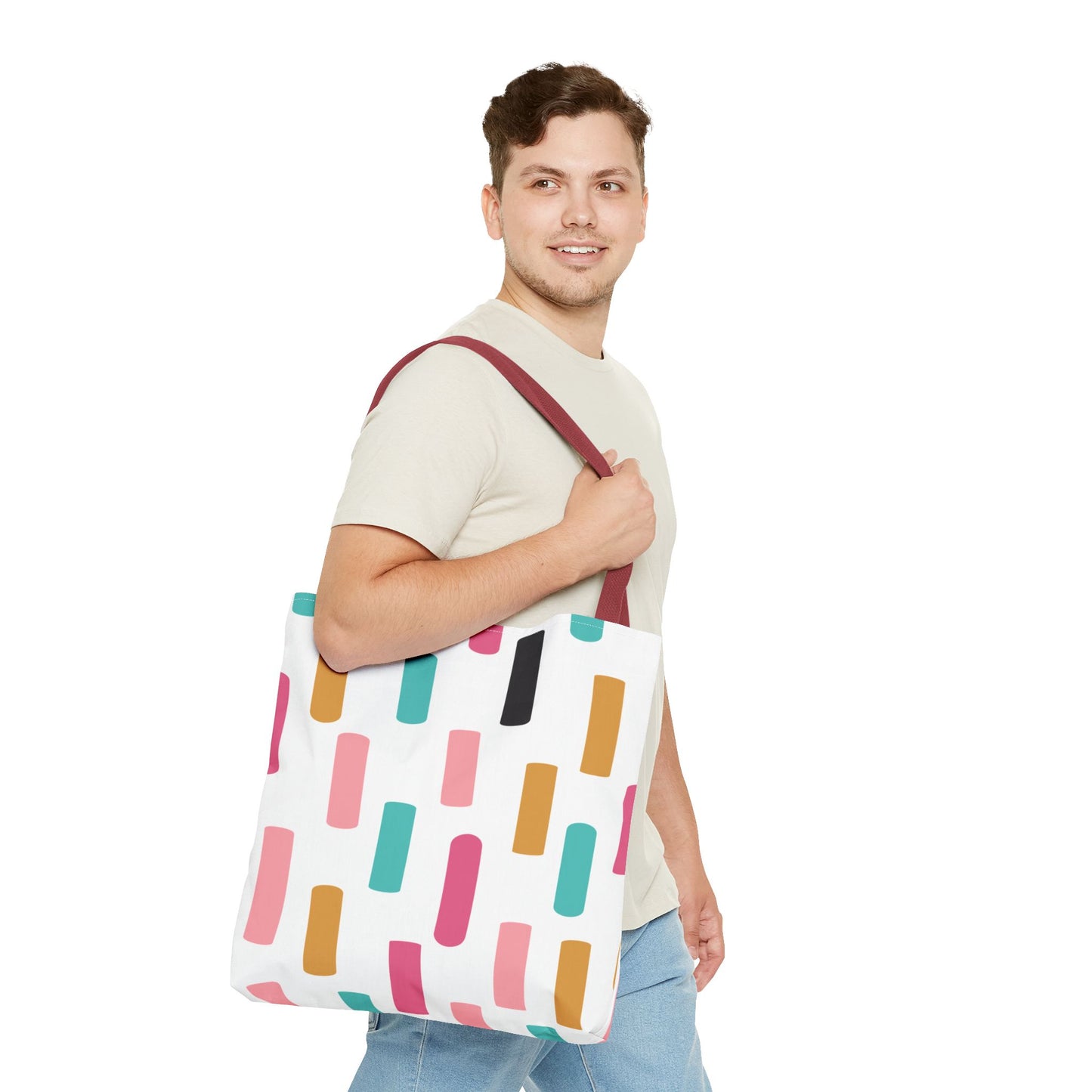 Color Block Confetti Tote Bag