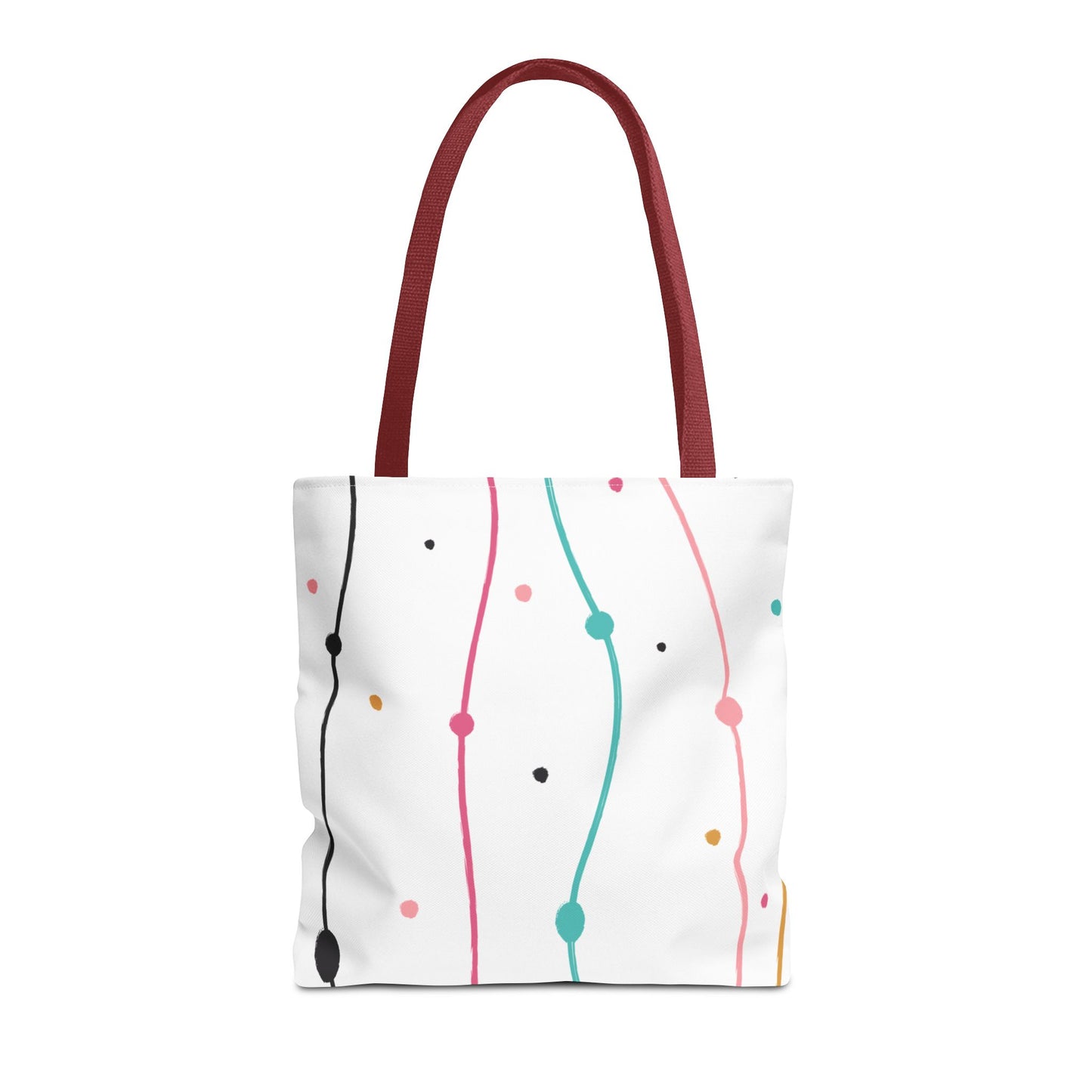 Abstract Lines Dots Tote Bag