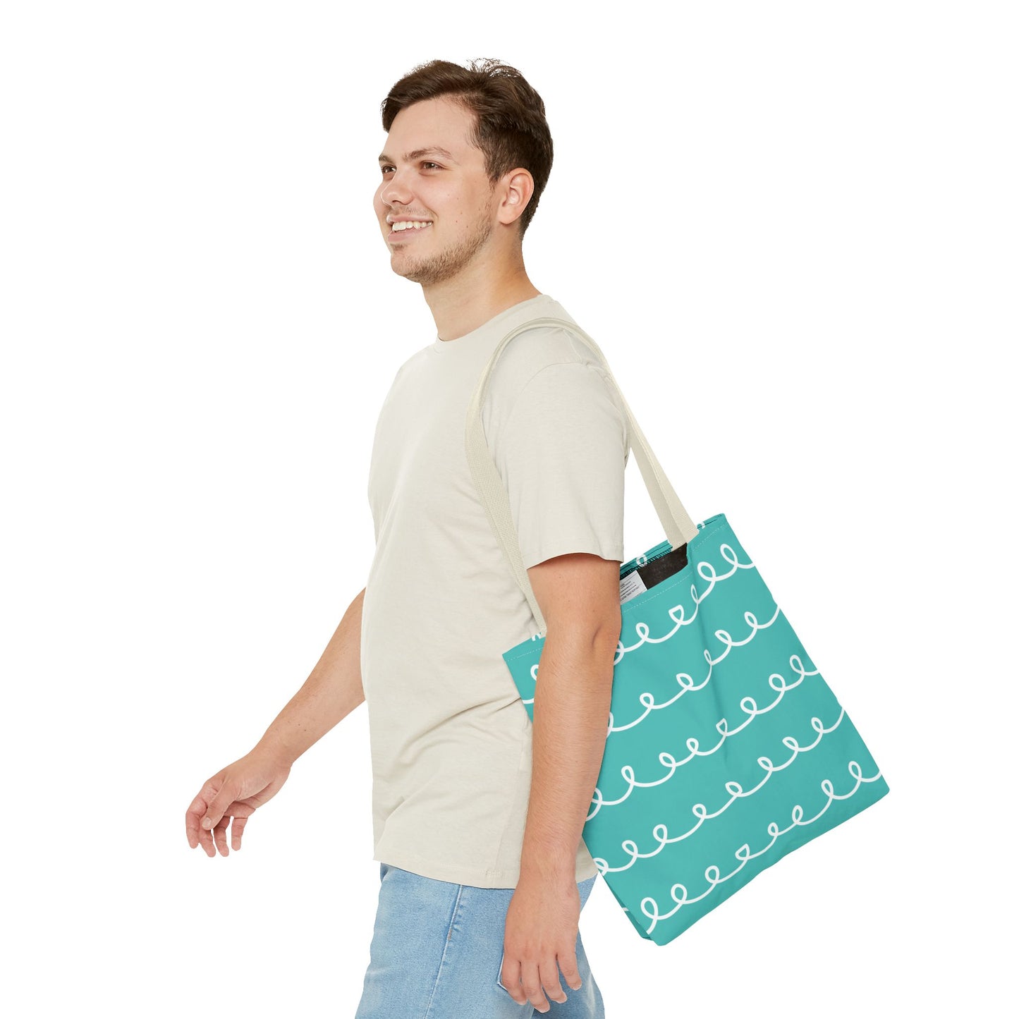 Turquoise Swirl Tote Bag