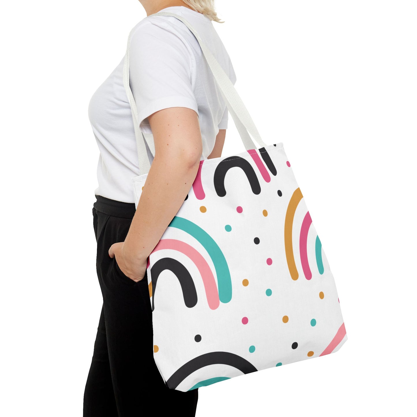 Rainbow Dots Tote Bag