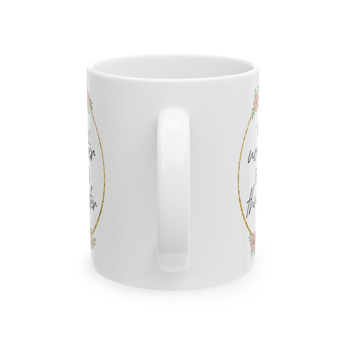 Elegant Floral Wreath Ceramic Mug