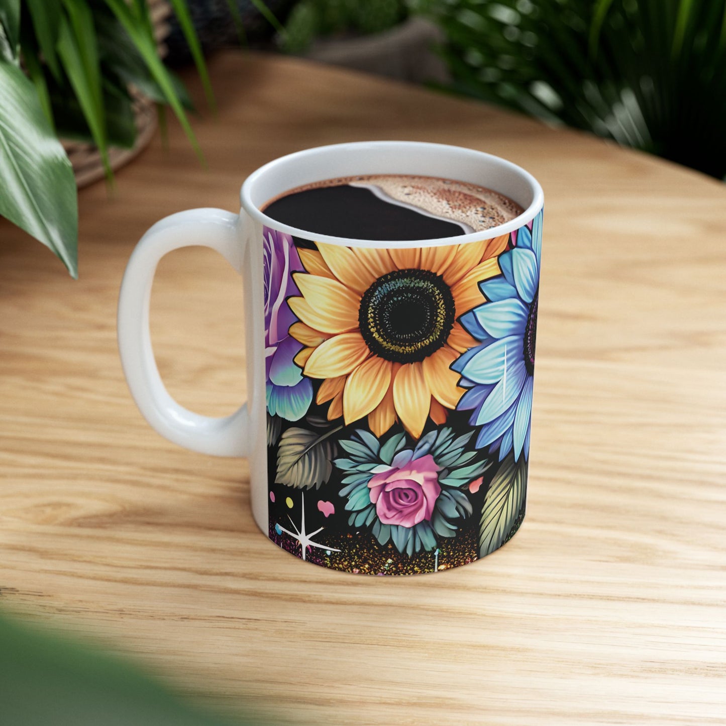 Vibrant Bloom Ceramic Mug