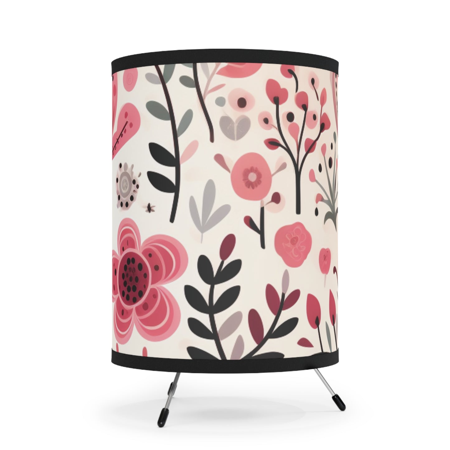 Floral Elegance Tripod Lamp