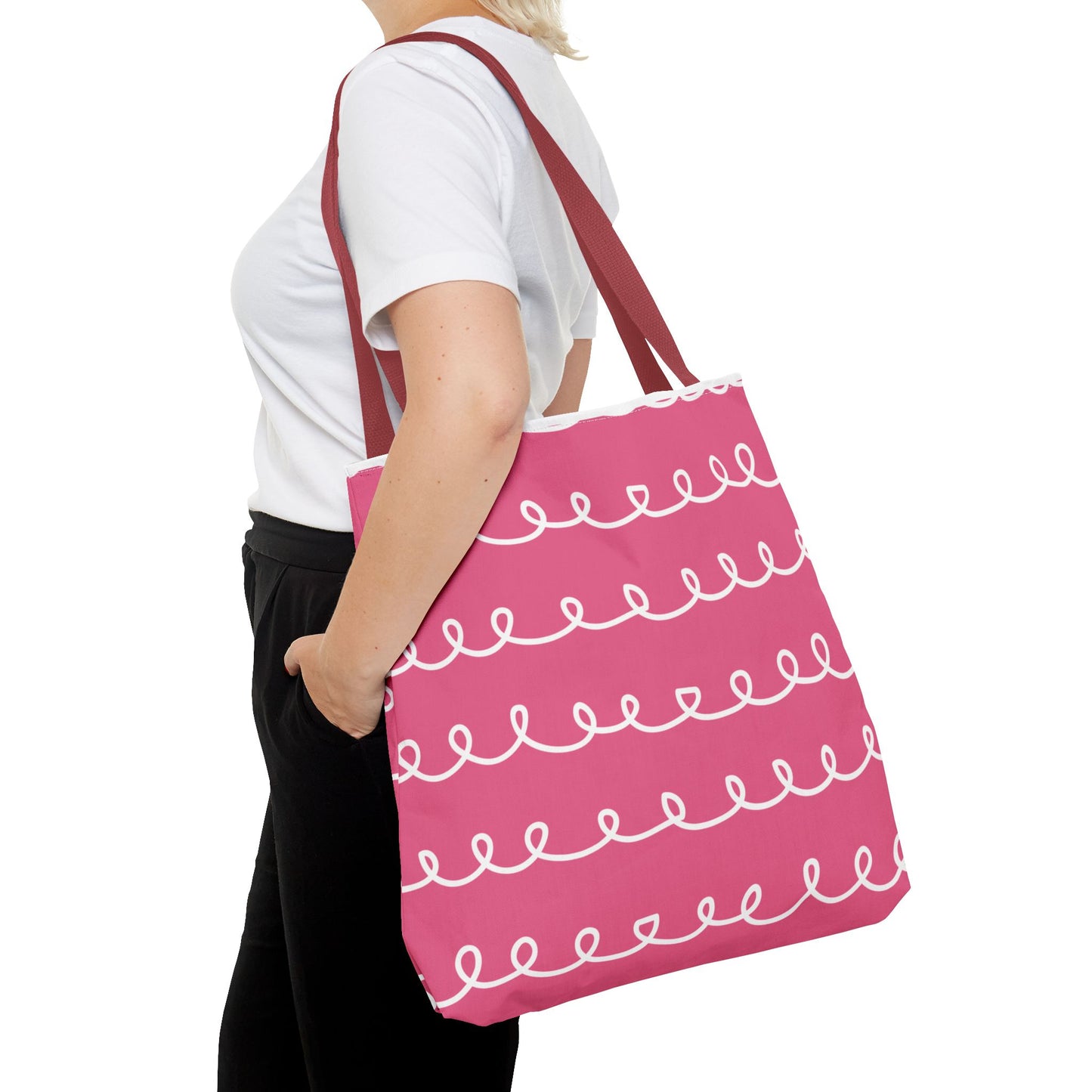 Pink Swirl Tote Bag