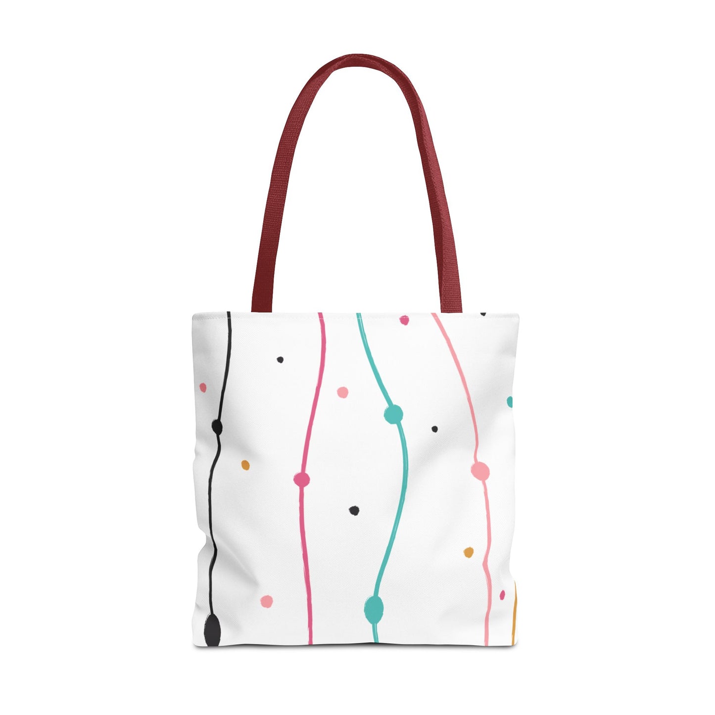 Abstract Lines Dots Tote Bag