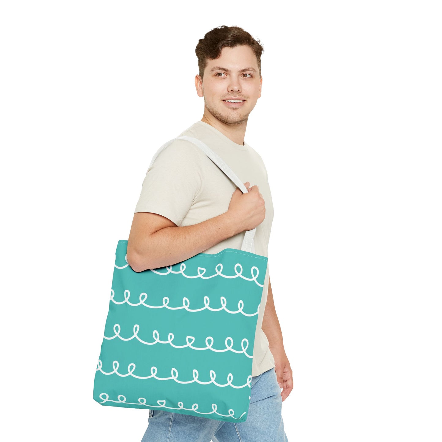 Turquoise Swirl Tote Bag