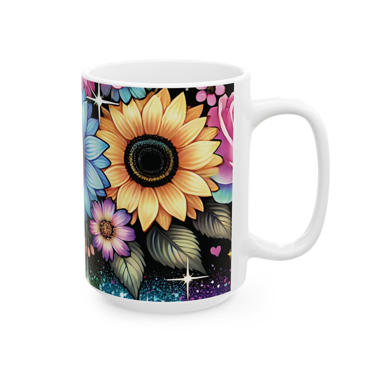 Vibrant Bloom Ceramic Mug