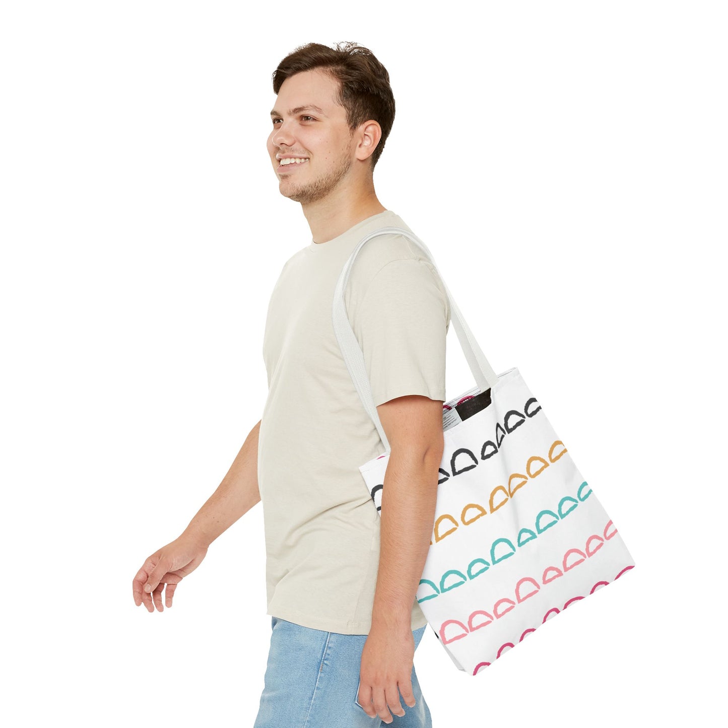 Rainbow Arch Stripes Tote Bag