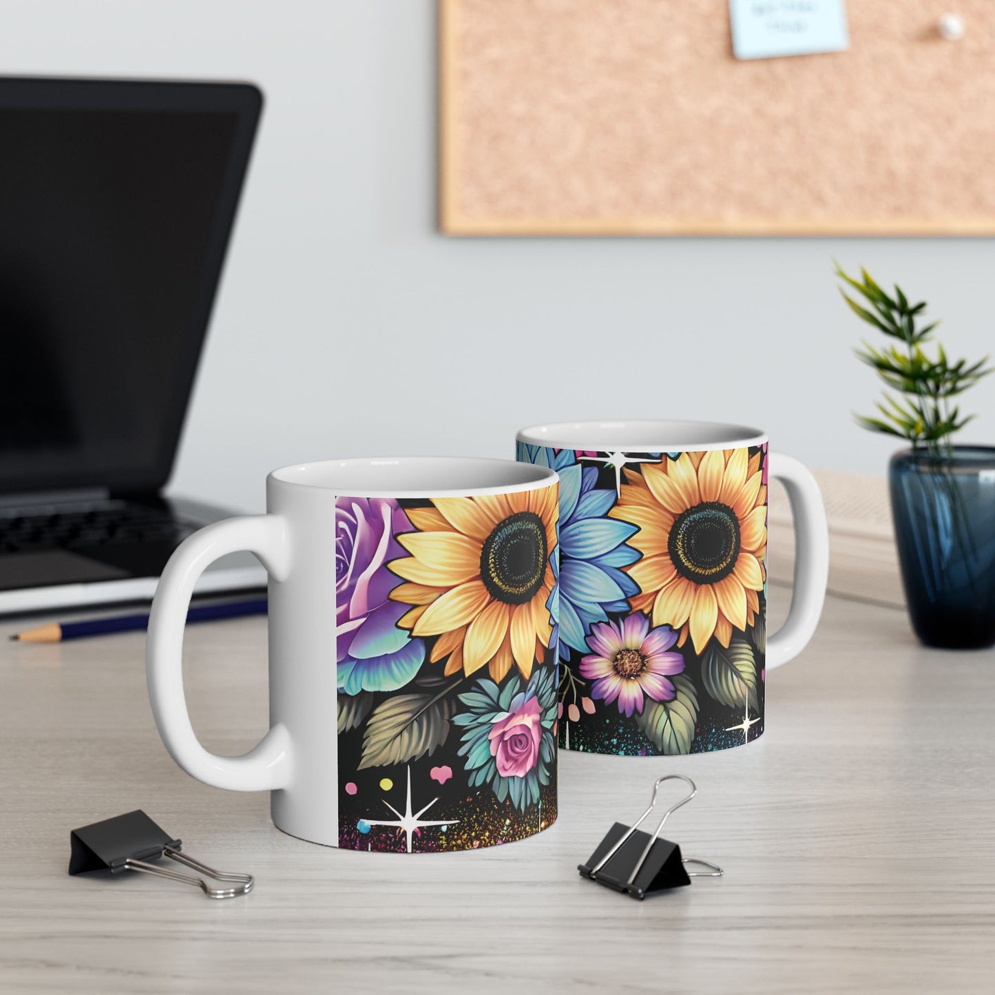 Vibrant Bloom Ceramic Mug