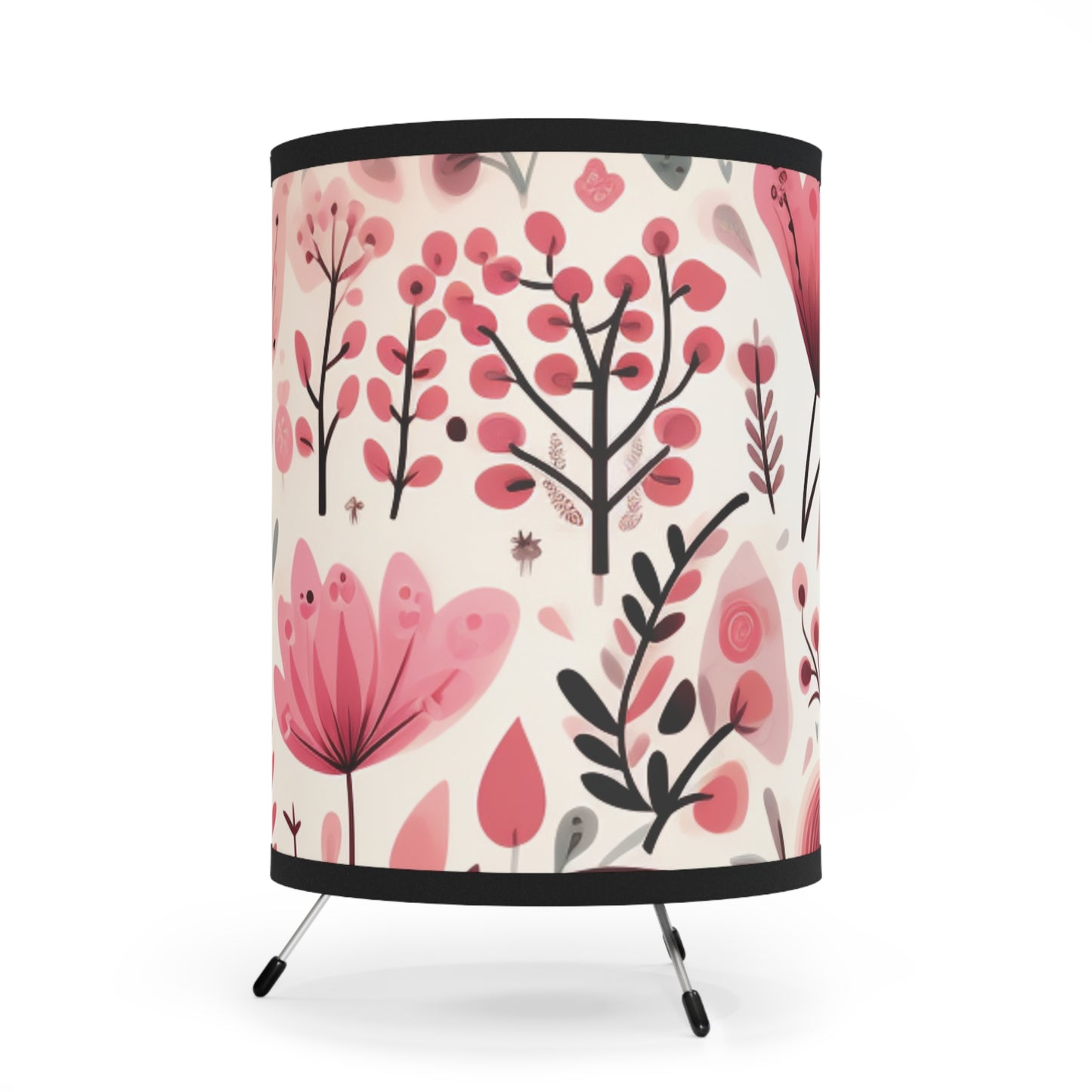 Floral Elegance Tripod Lamp