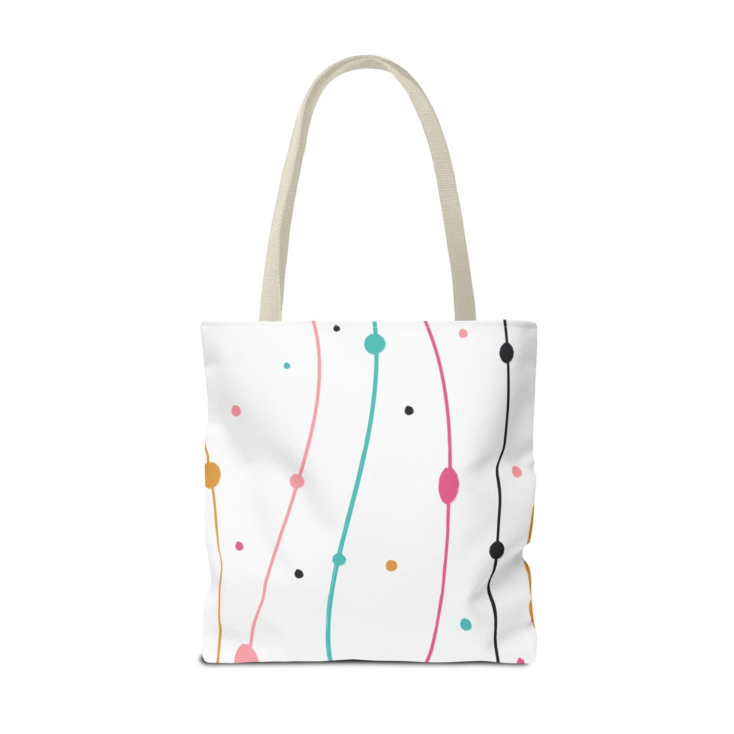 Abstract Lines Dots Tote Bag