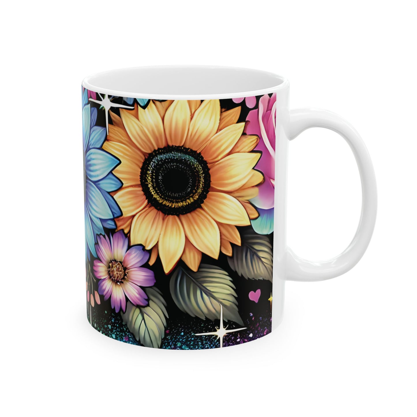 Vibrant Bloom Ceramic Mug