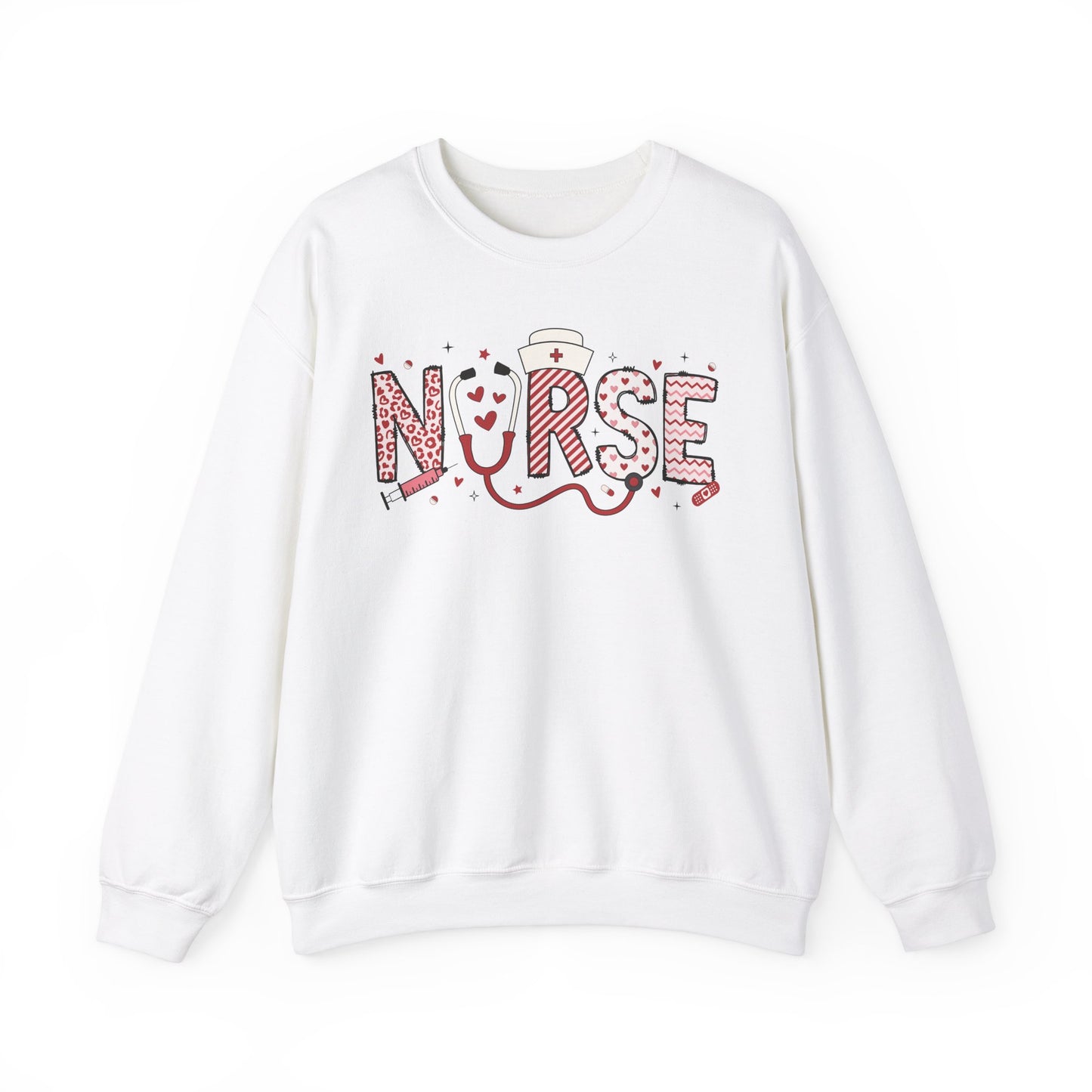 Nurse Valentine Doodle Crewneck