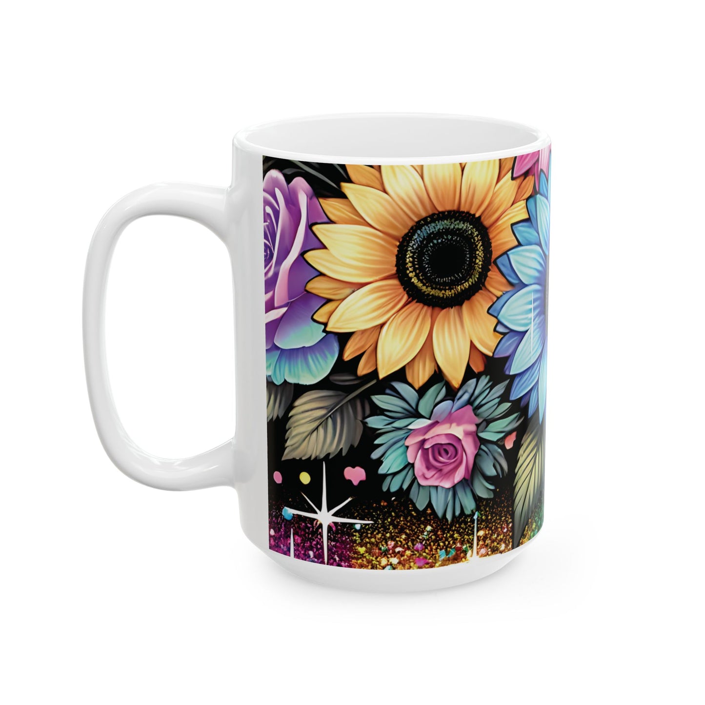 Vibrant Bloom Ceramic Mug