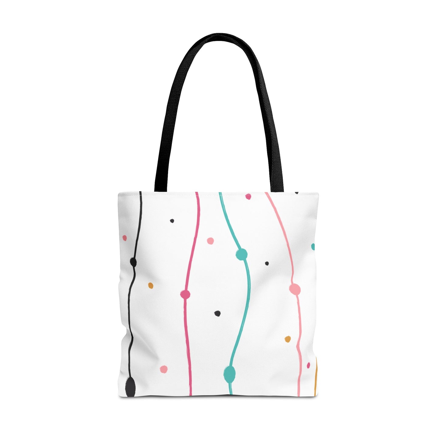 Abstract Lines Dots Tote Bag