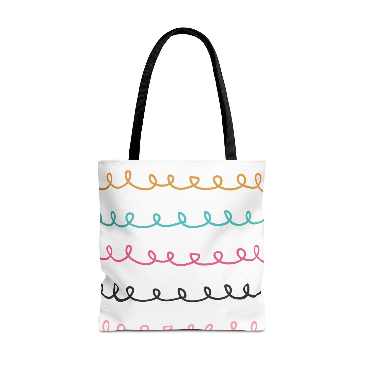 Colorful Swirl Stripe Tote Bag