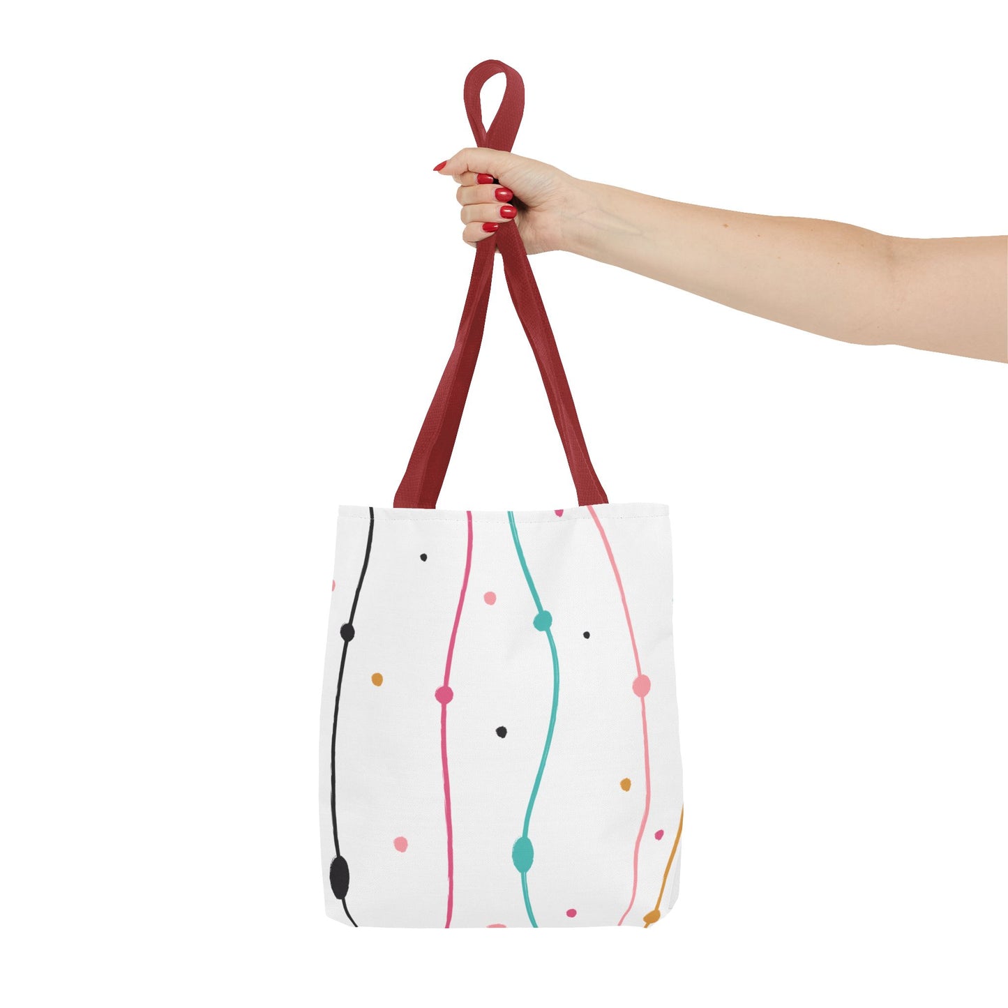 Abstract Lines Dots Tote Bag