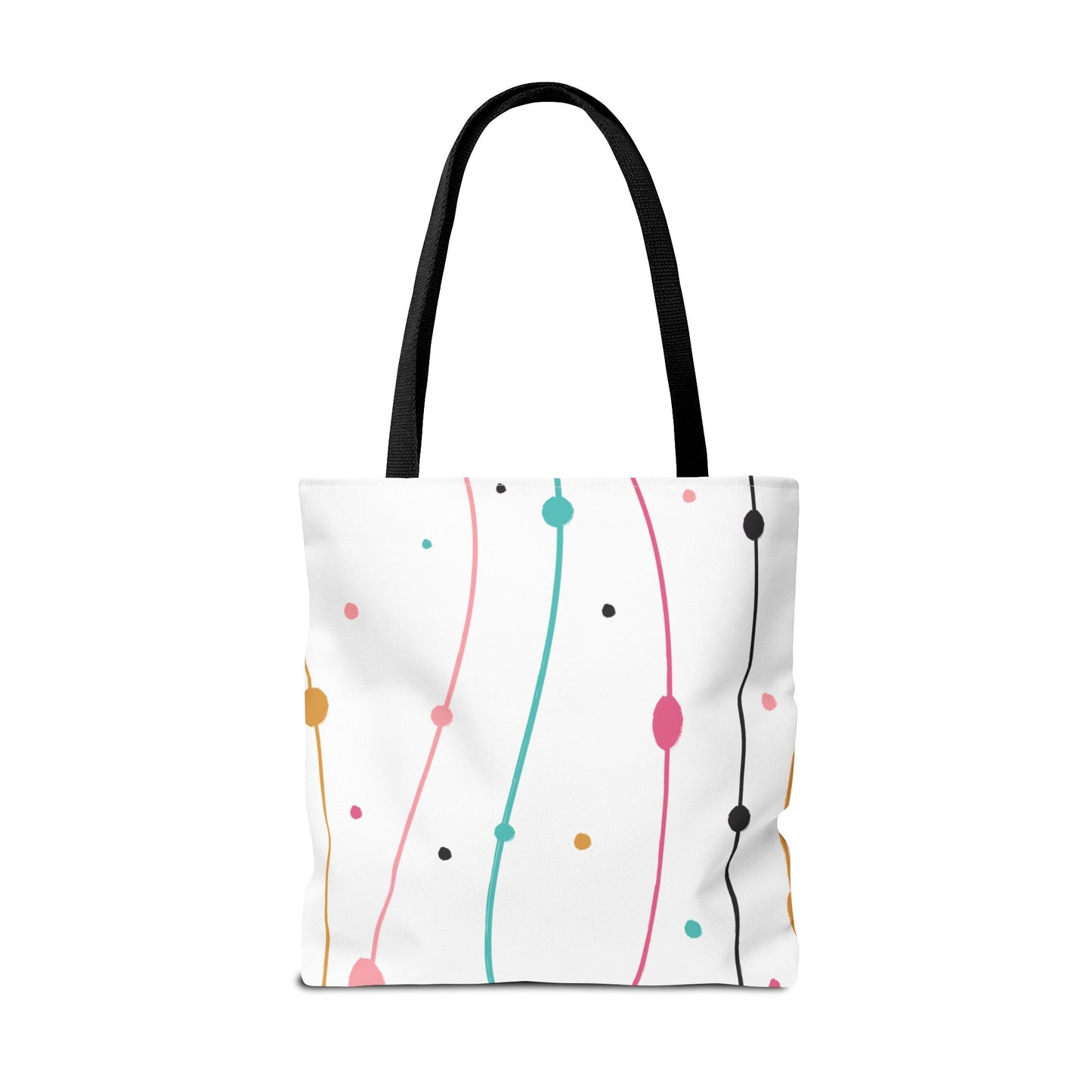 Abstract Lines Dots Tote Bag