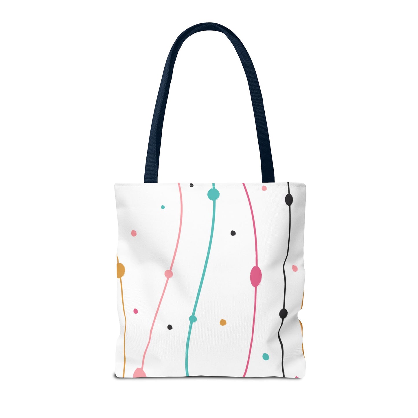 Abstract Lines Dots Tote Bag