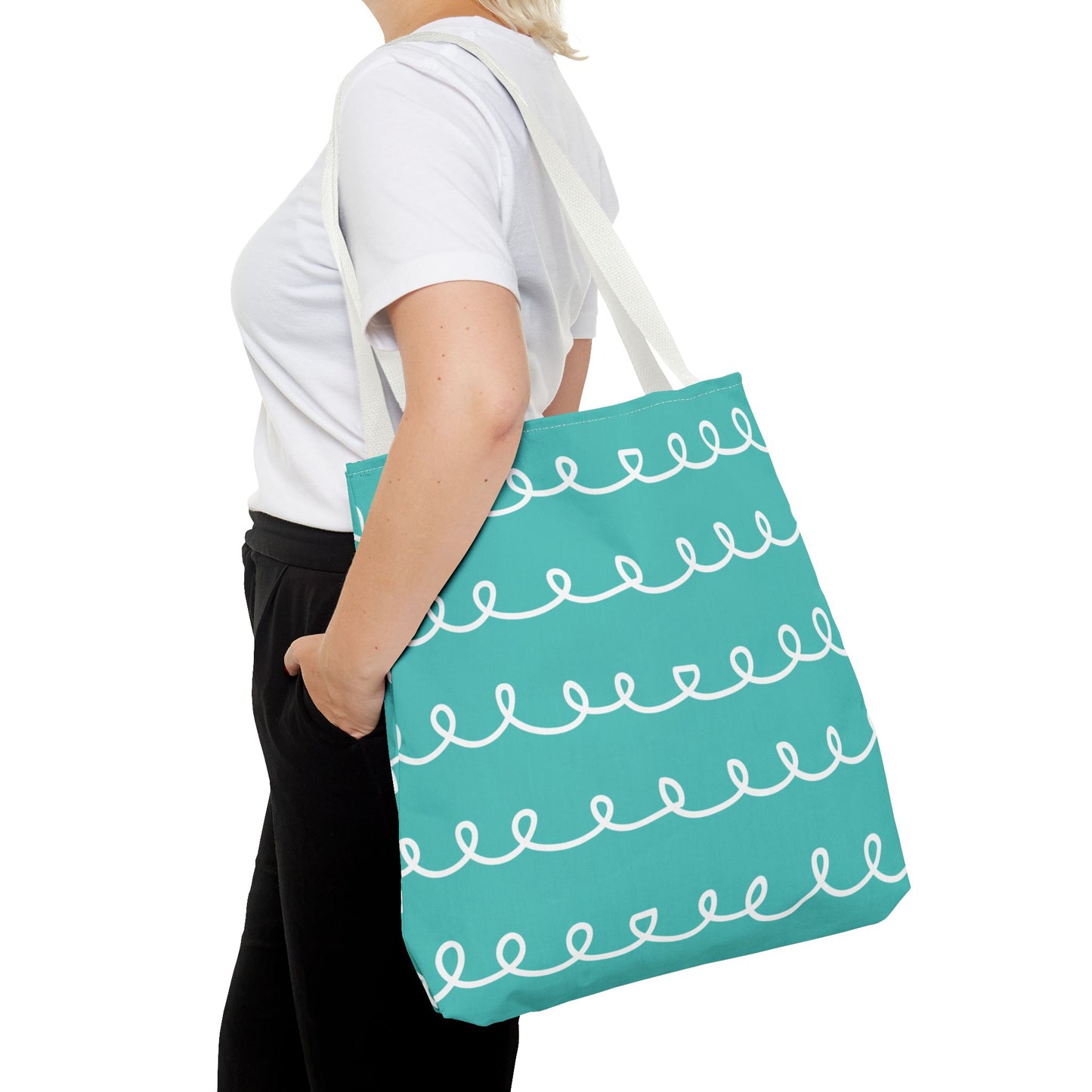 Turquoise Swirl Tote Bag