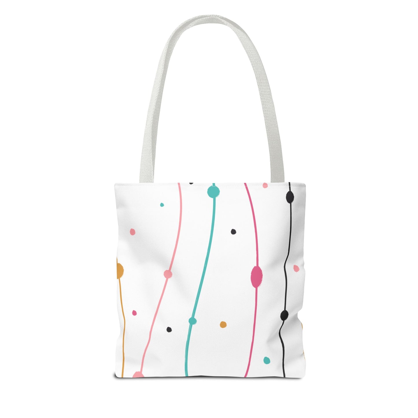 Abstract Lines Dots Tote Bag