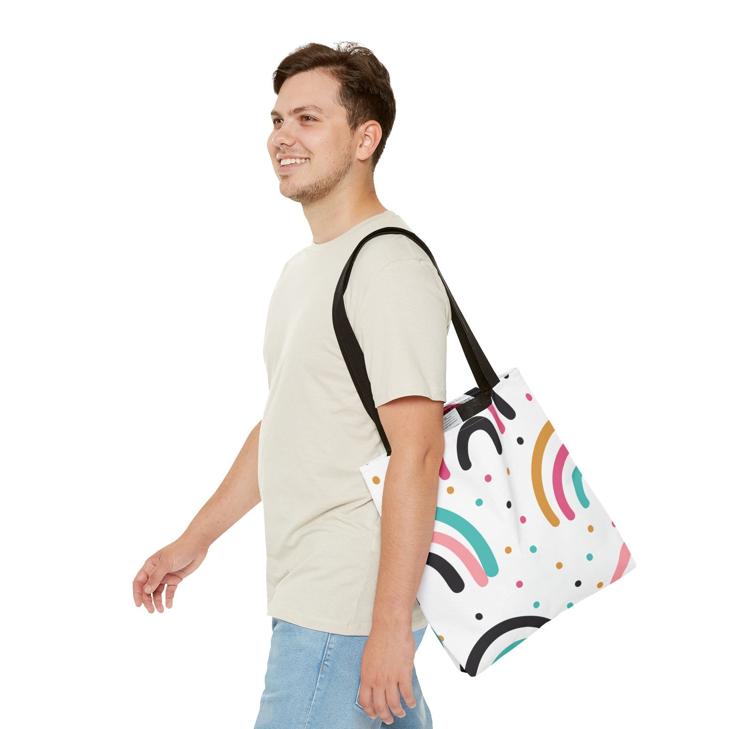 Rainbow Dots Tote Bag