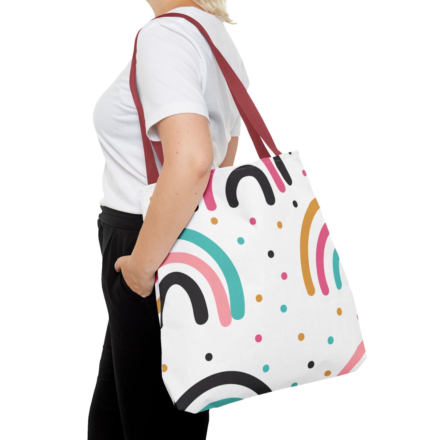 Rainbow Dots Tote Bag