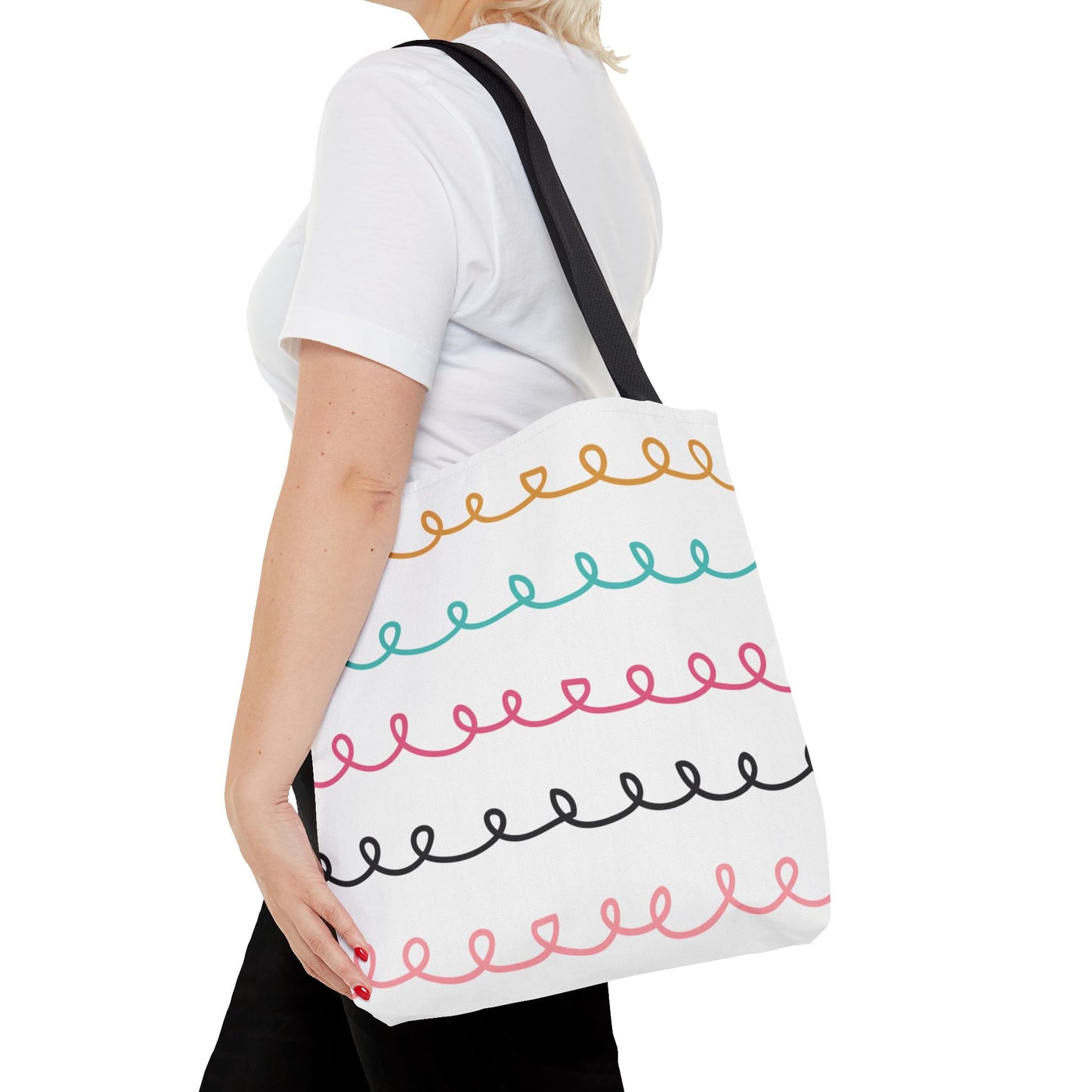 Colorful Swirl Stripe Tote Bag