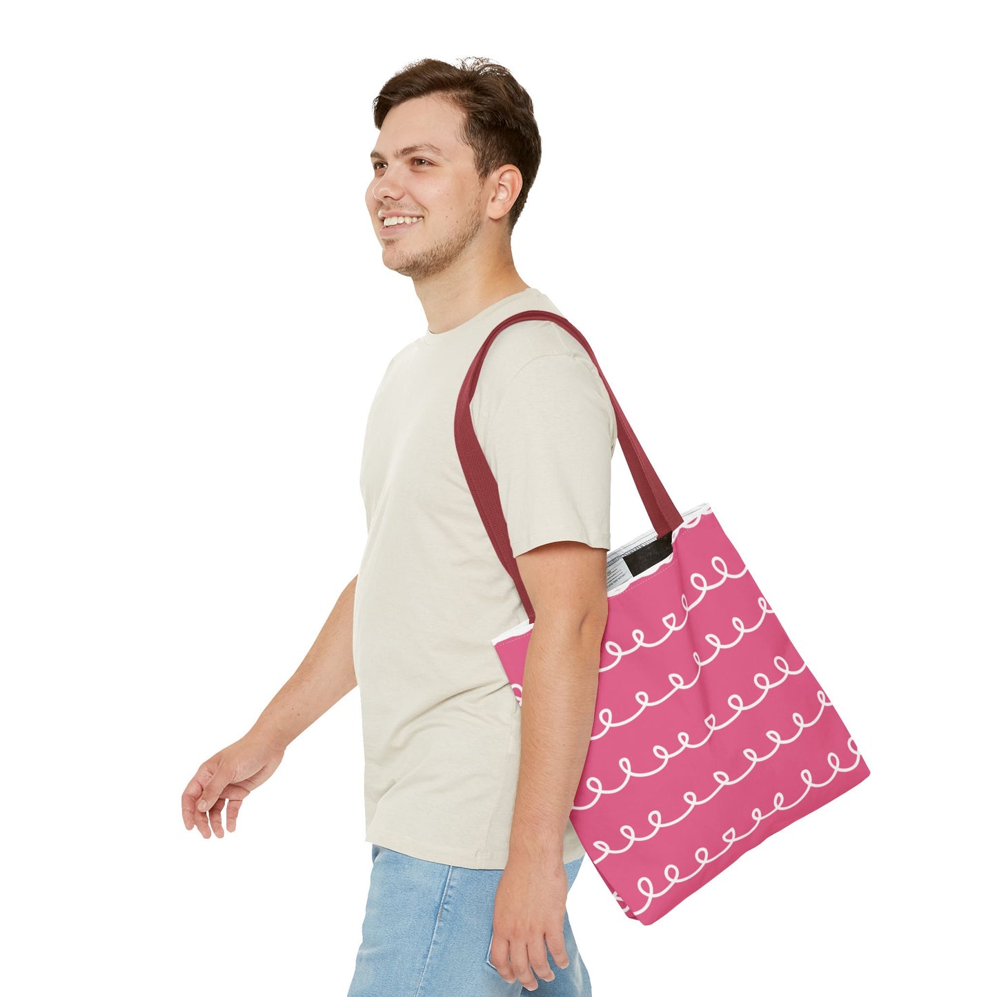 Pink Swirl Tote Bag