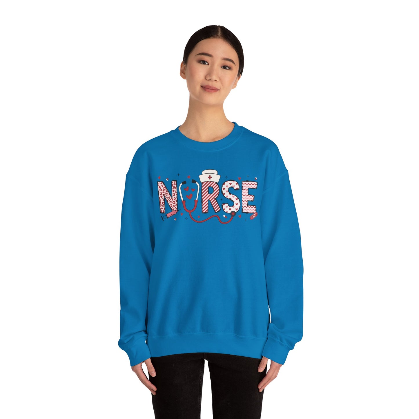 Nurse Valentine Doodle Crewneck