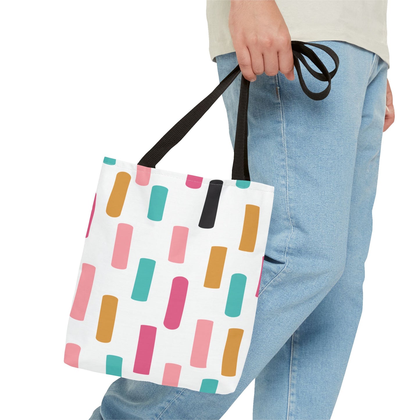 Color Block Confetti Tote Bag