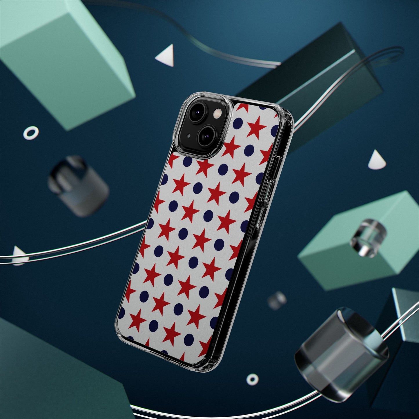 Patriotic Stars and Dots Phone Case