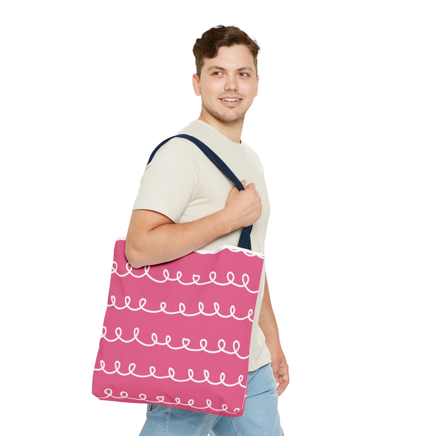 Pink Swirl Tote Bag