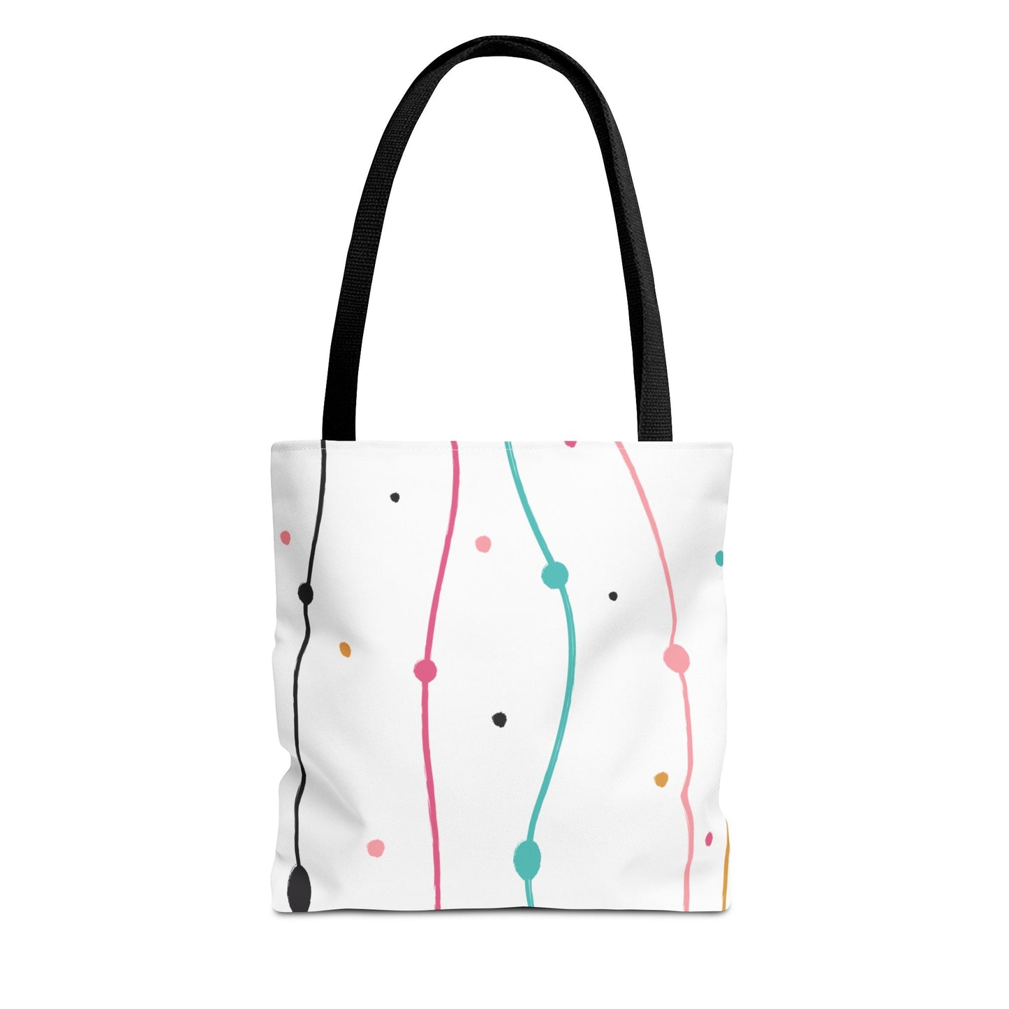 Abstract Lines Dots Tote Bag