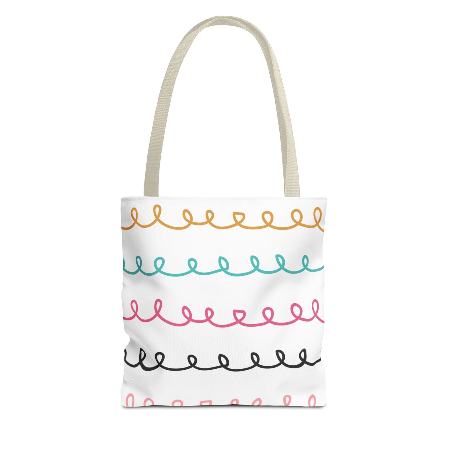 Colorful Swirl Stripe Tote Bag