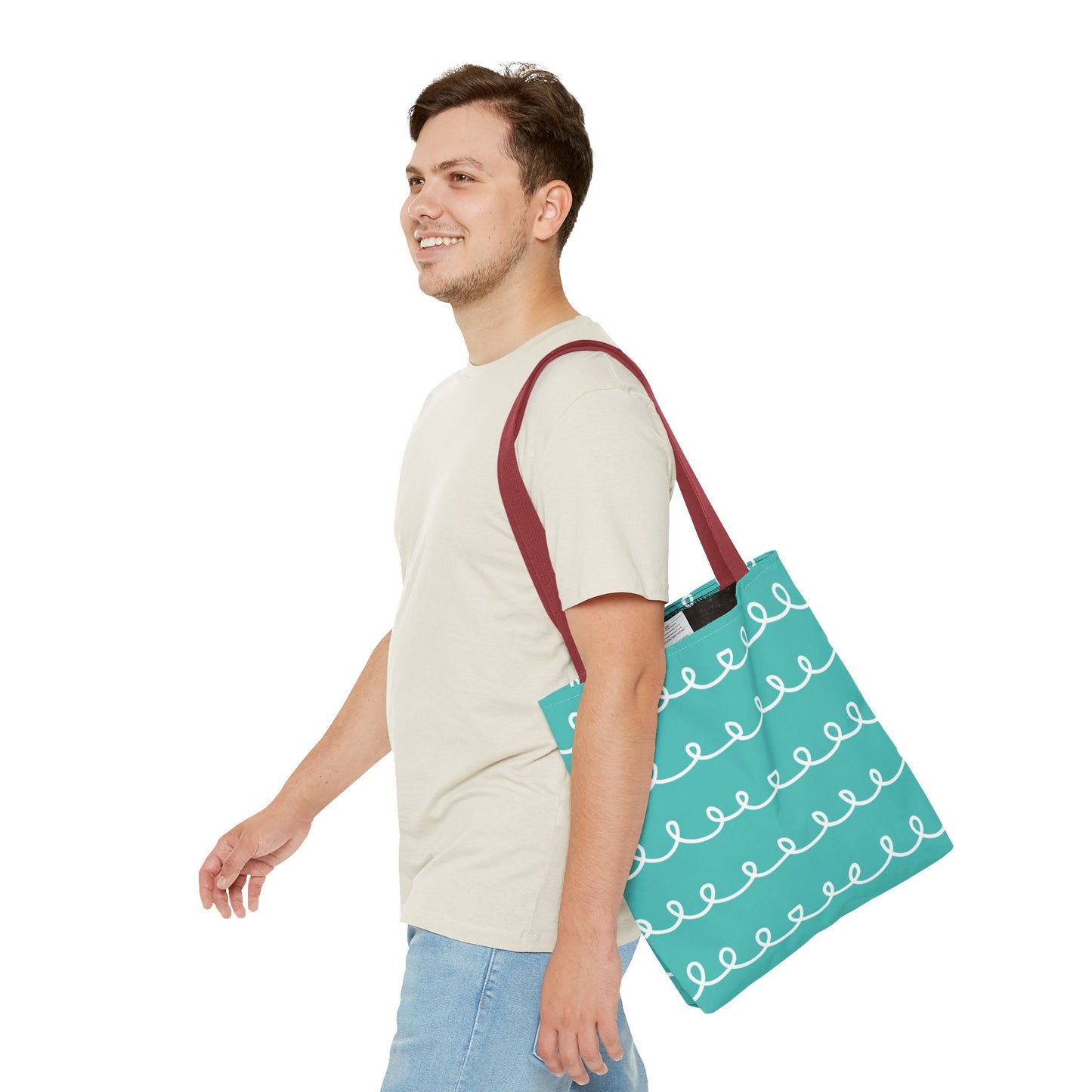 Turquoise Swirl Tote Bag