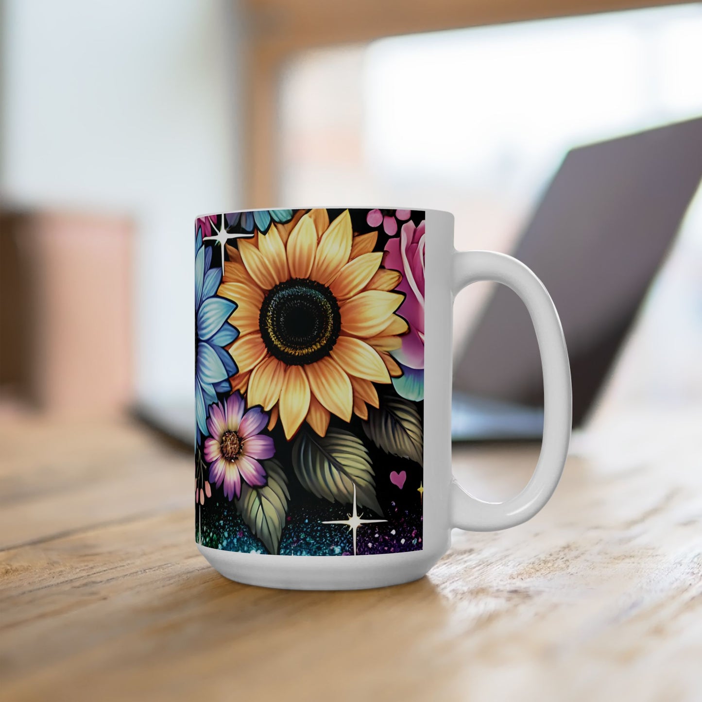 Vibrant Bloom Ceramic Mug