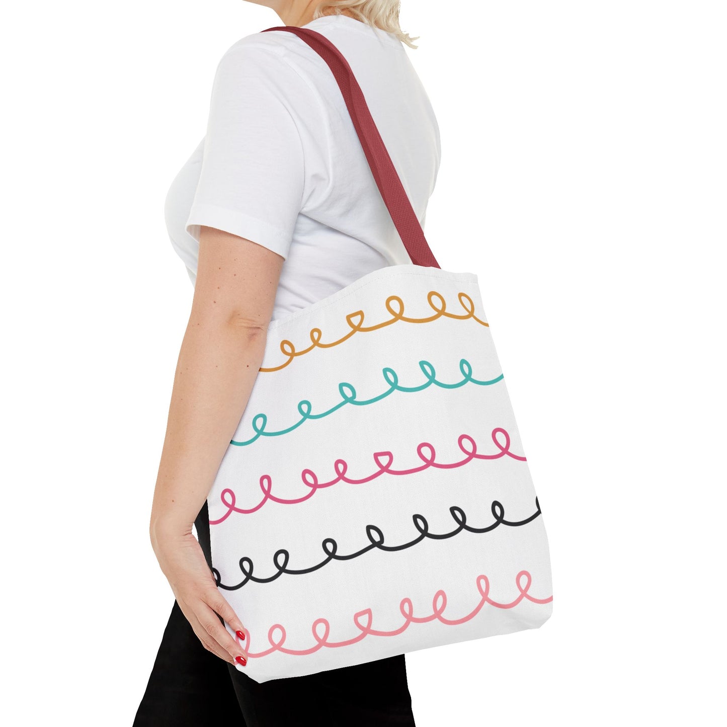 Colorful Swirl Stripe Tote Bag