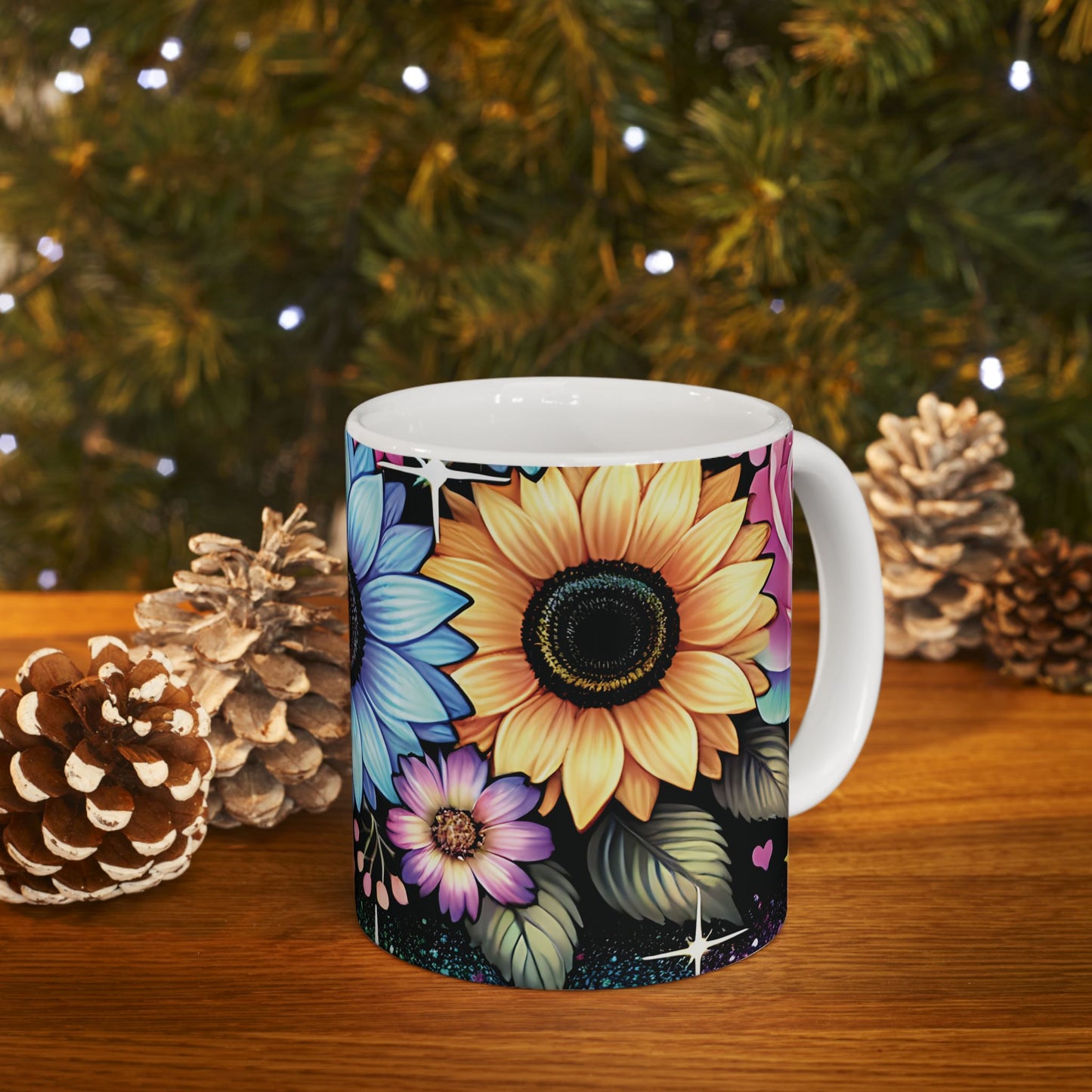 Vibrant Bloom Ceramic Mug