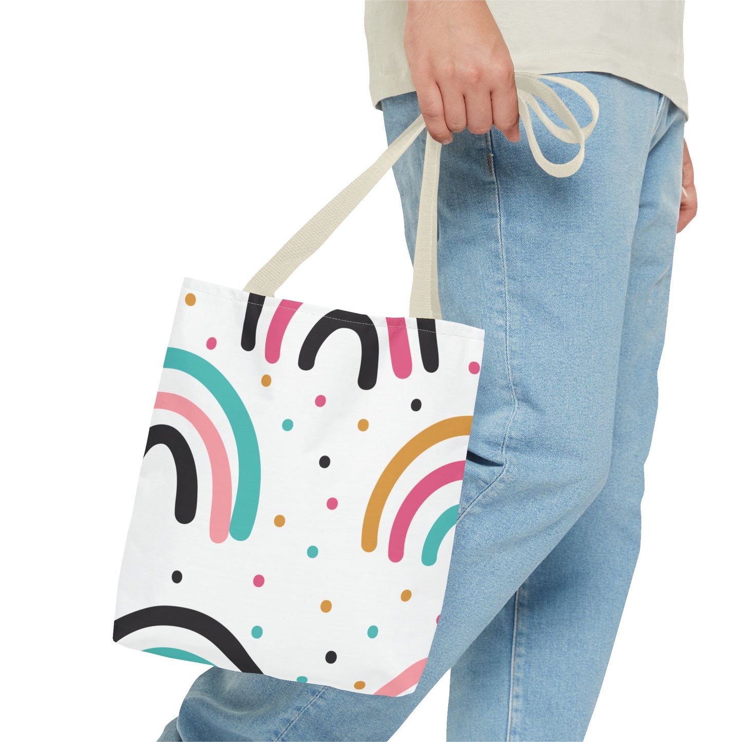 Rainbow Dots Tote Bag