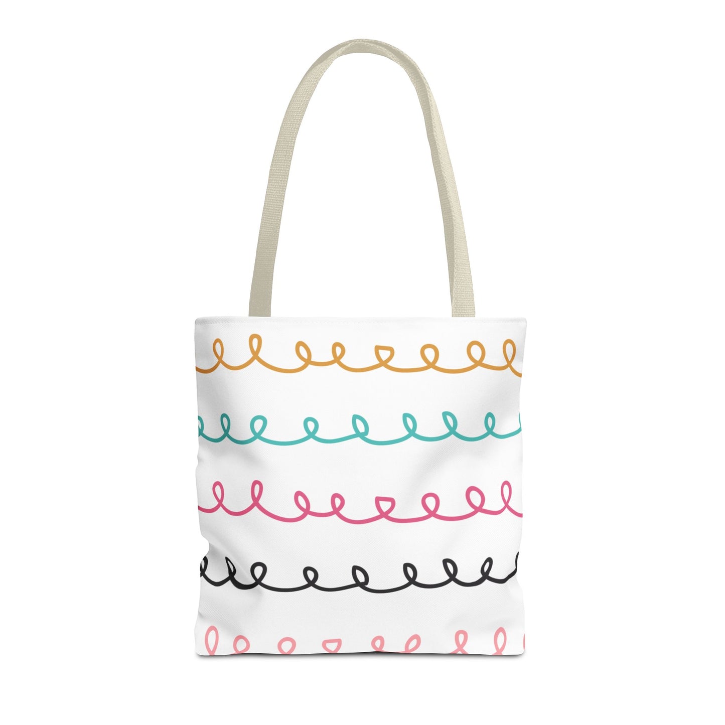 Colorful Swirl Stripe Tote Bag