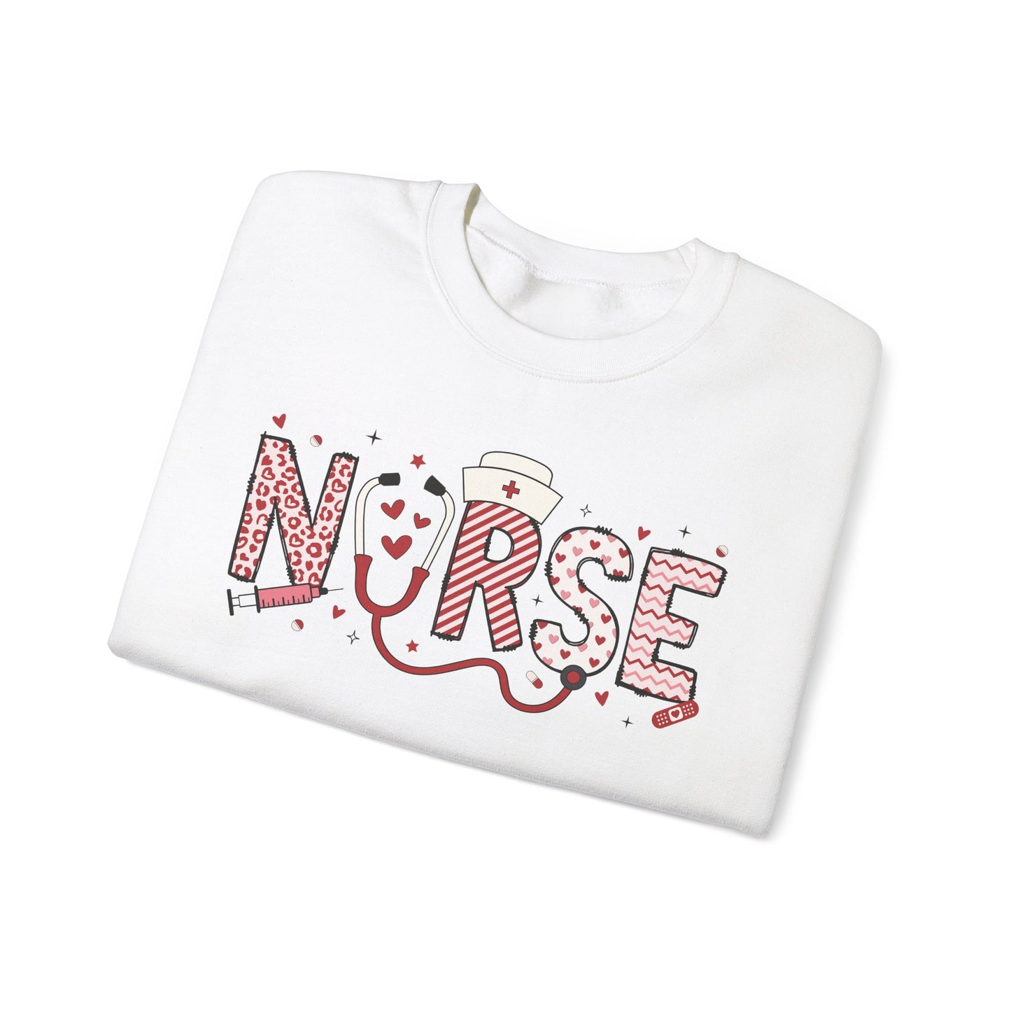 Nurse Valentine Doodle Crewneck