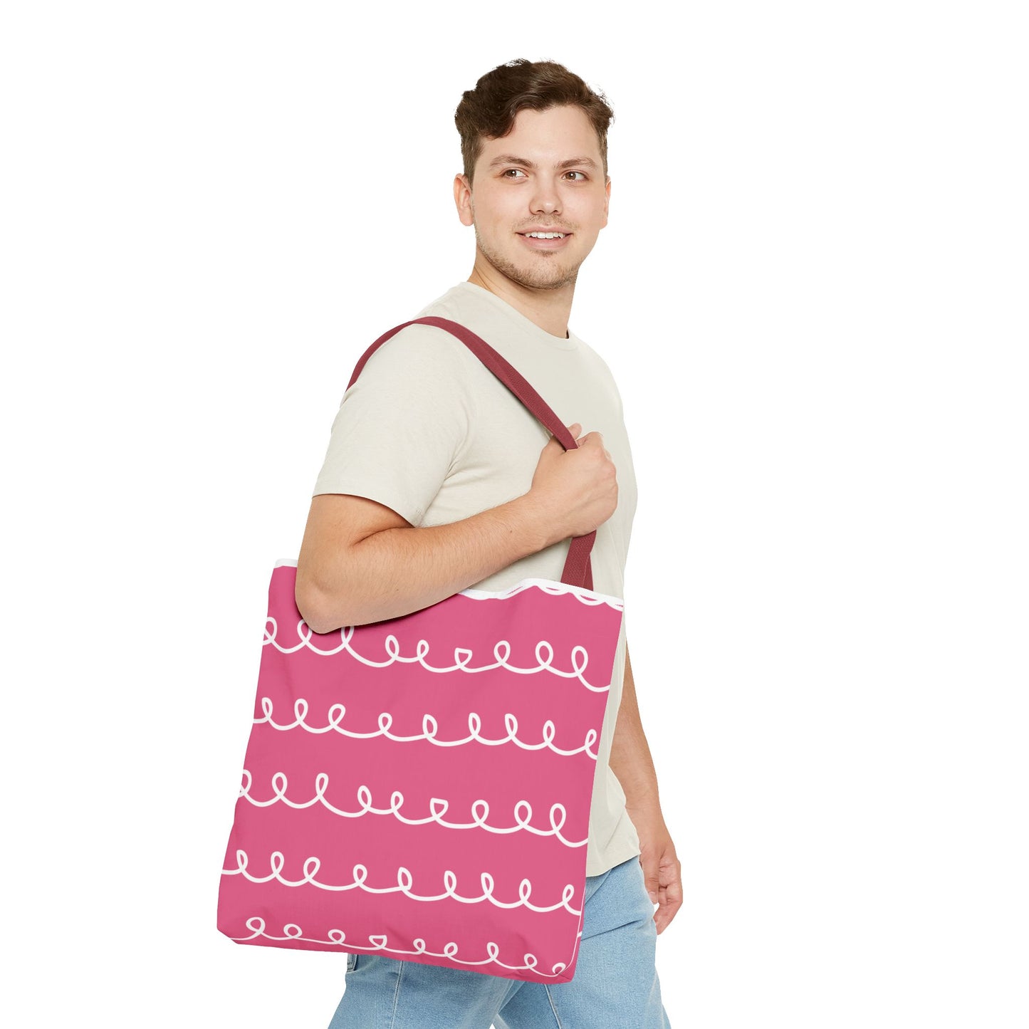 Pink Swirl Tote Bag