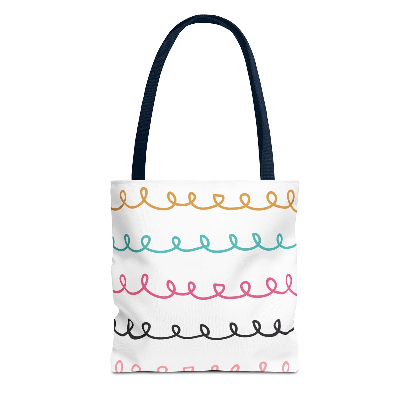 Colorful Swirl Stripe Tote Bag