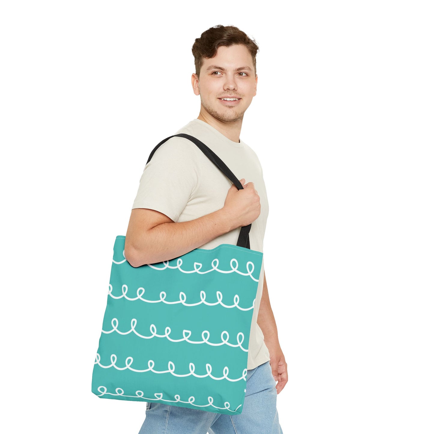 Turquoise Swirl Tote Bag