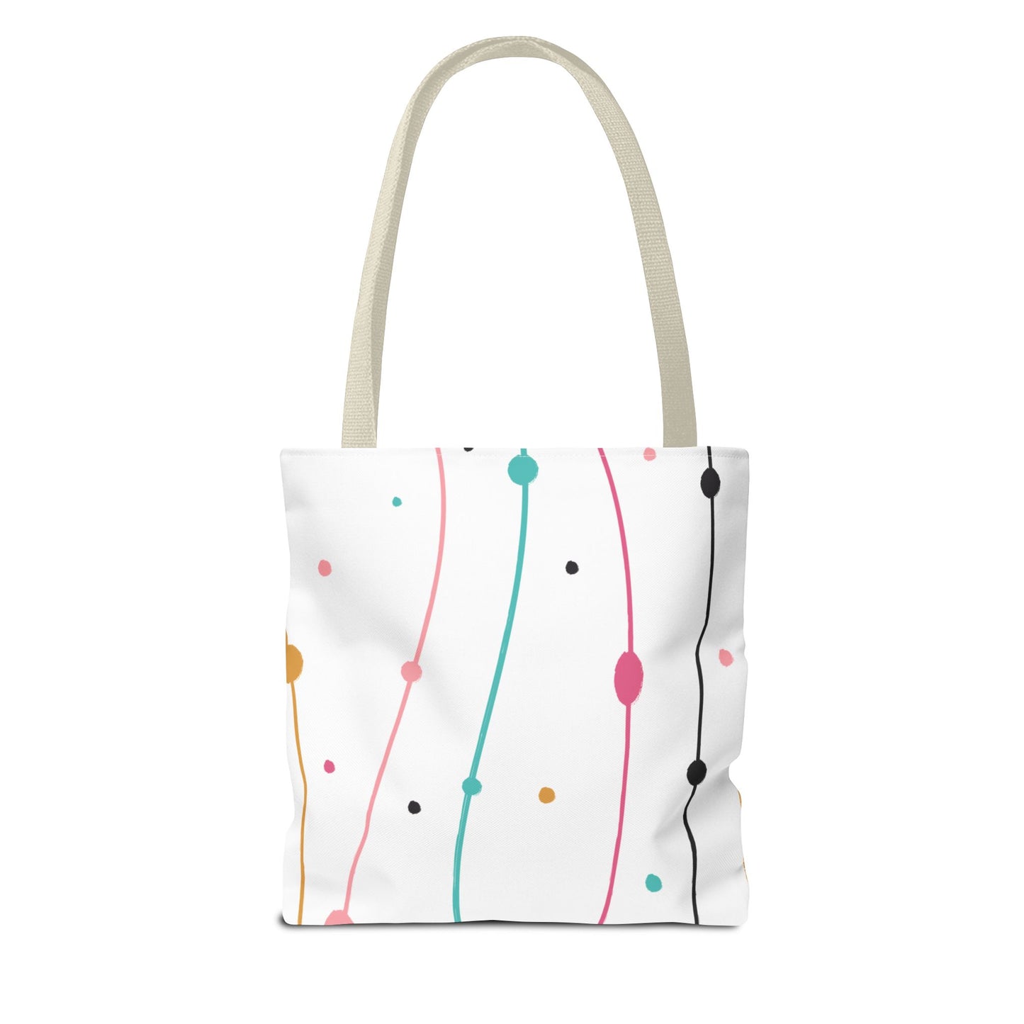 Abstract Lines Dots Tote Bag