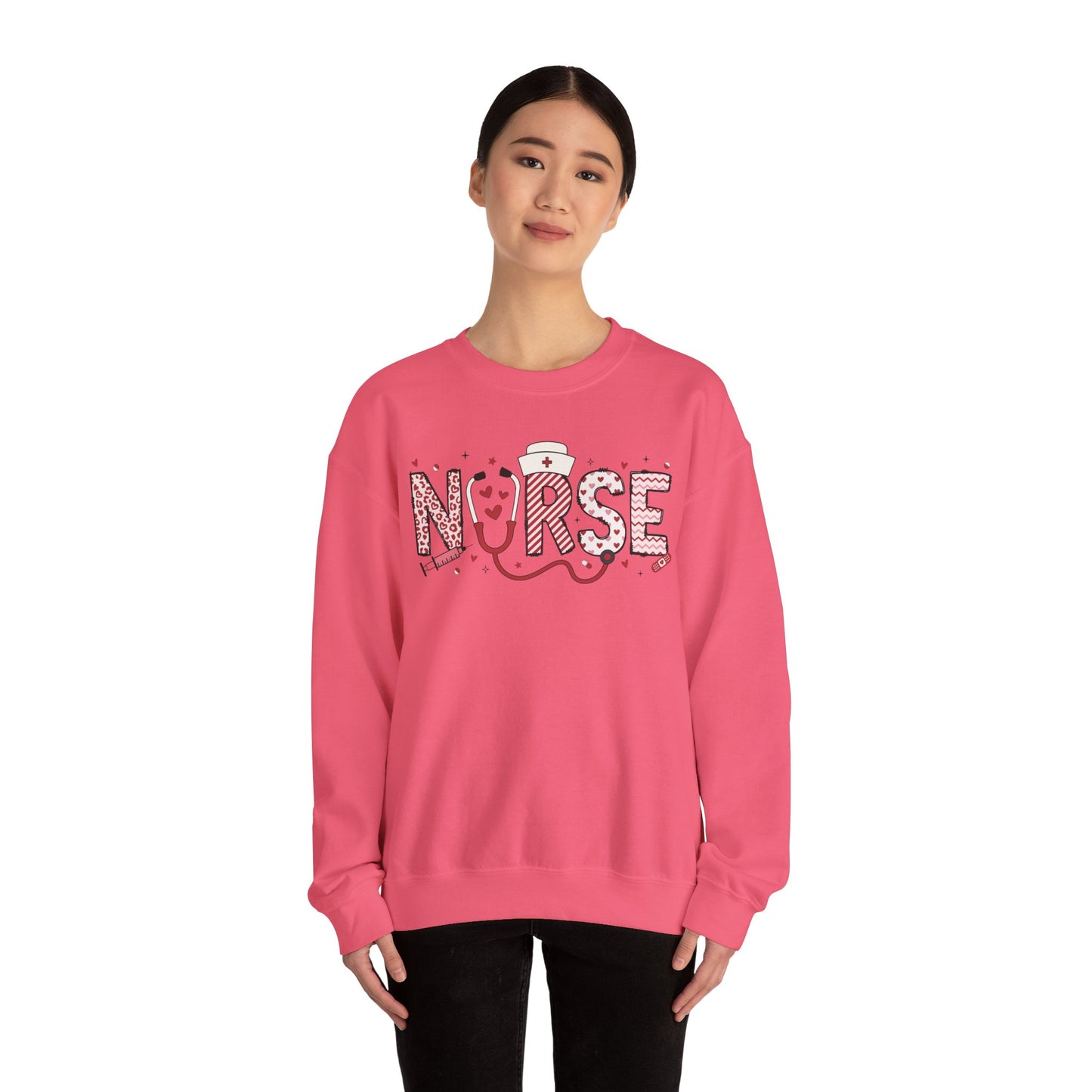 Nurse Valentine Doodle Crewneck