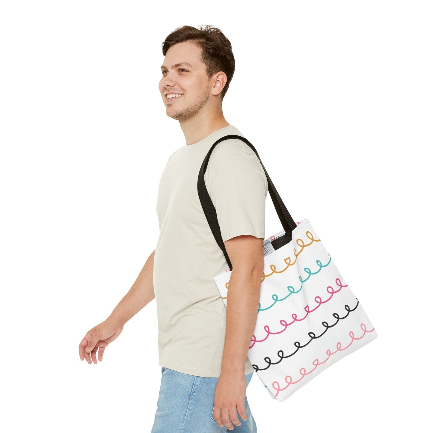 Colorful Swirl Stripe Tote Bag