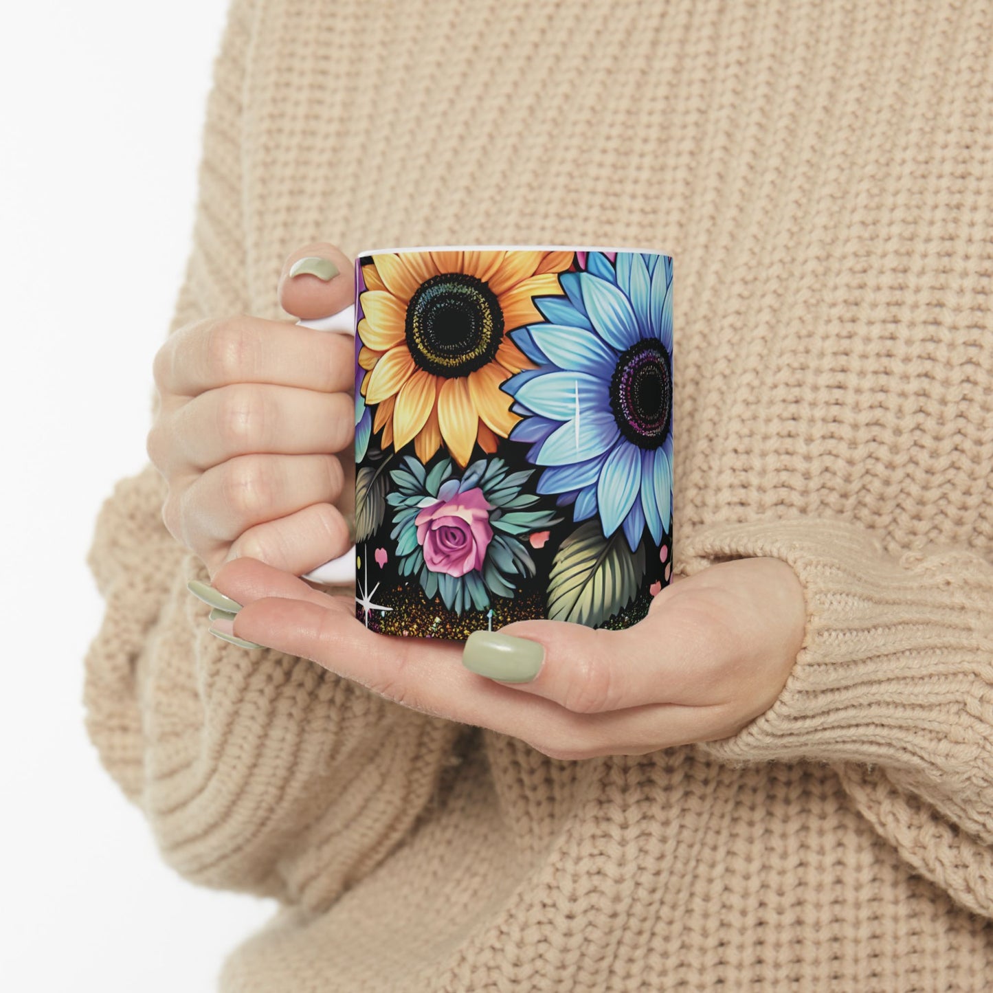 Vibrant Bloom Ceramic Mug