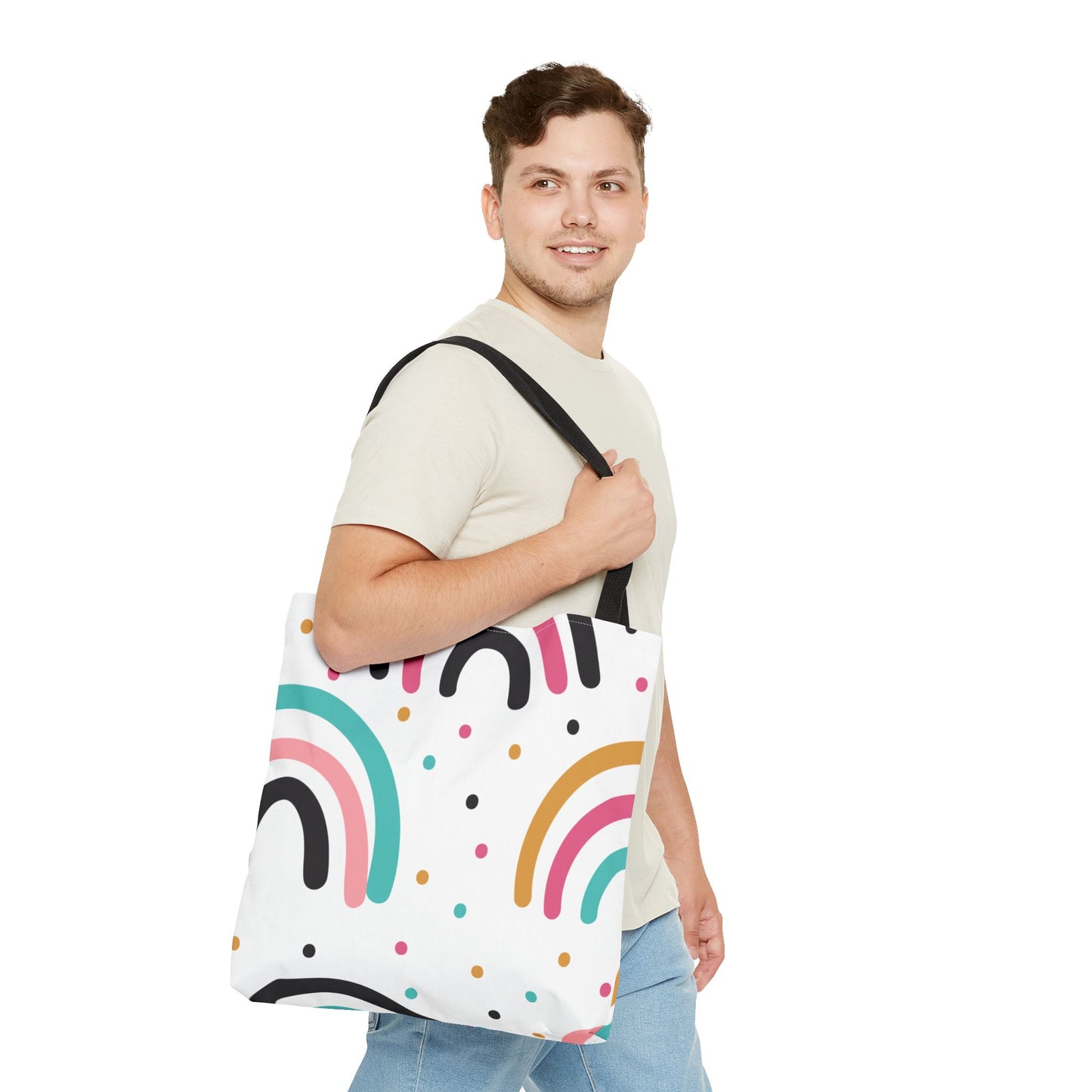 Rainbow Dots Tote Bag